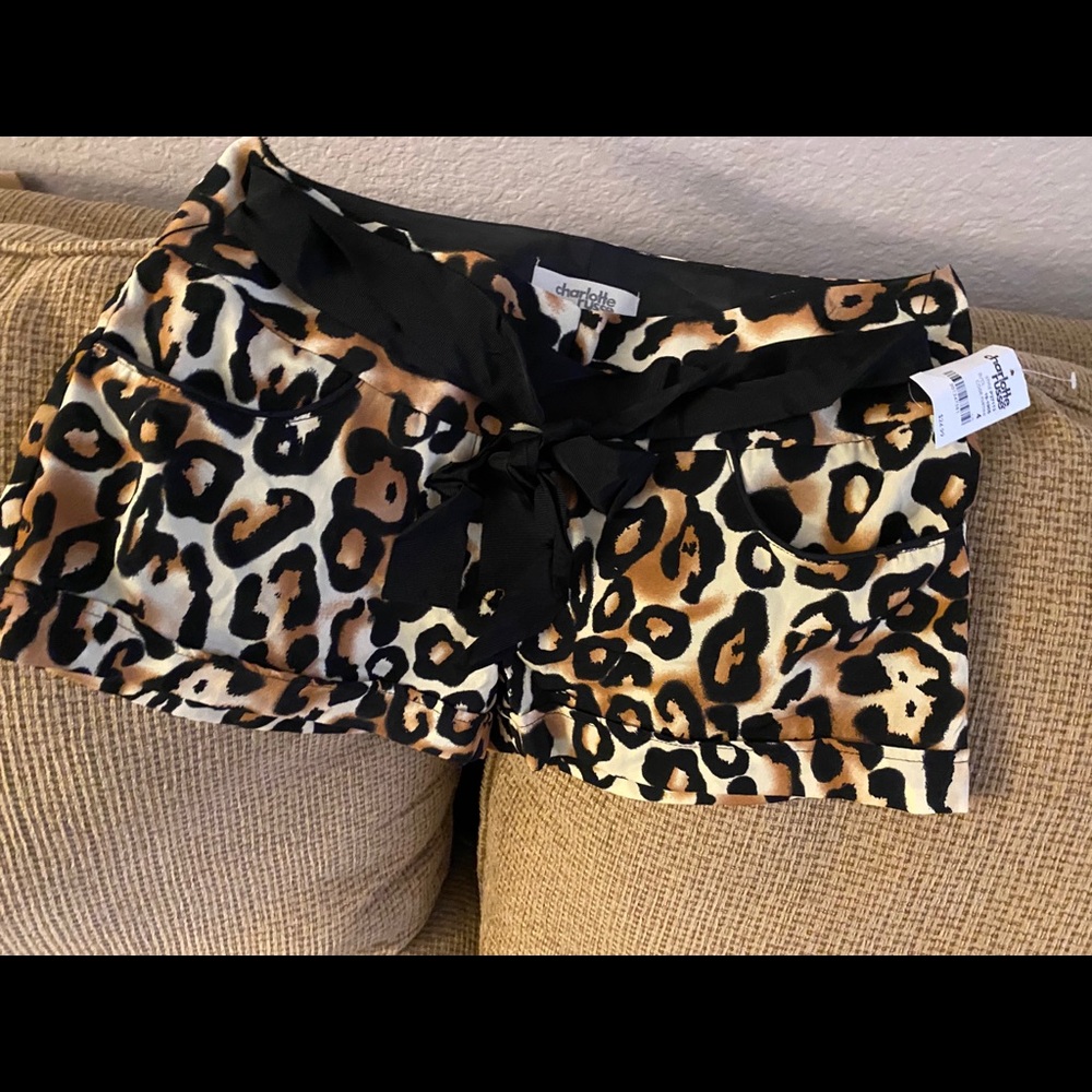 Leopard print shorts